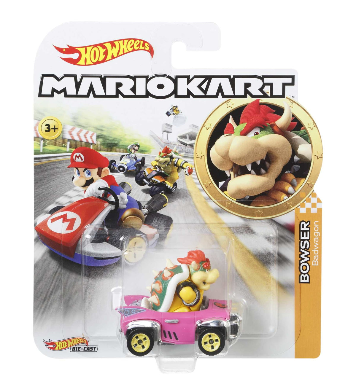 Hot Wheels Mario Kart Vehículo de Juguete Bowser Badwagon