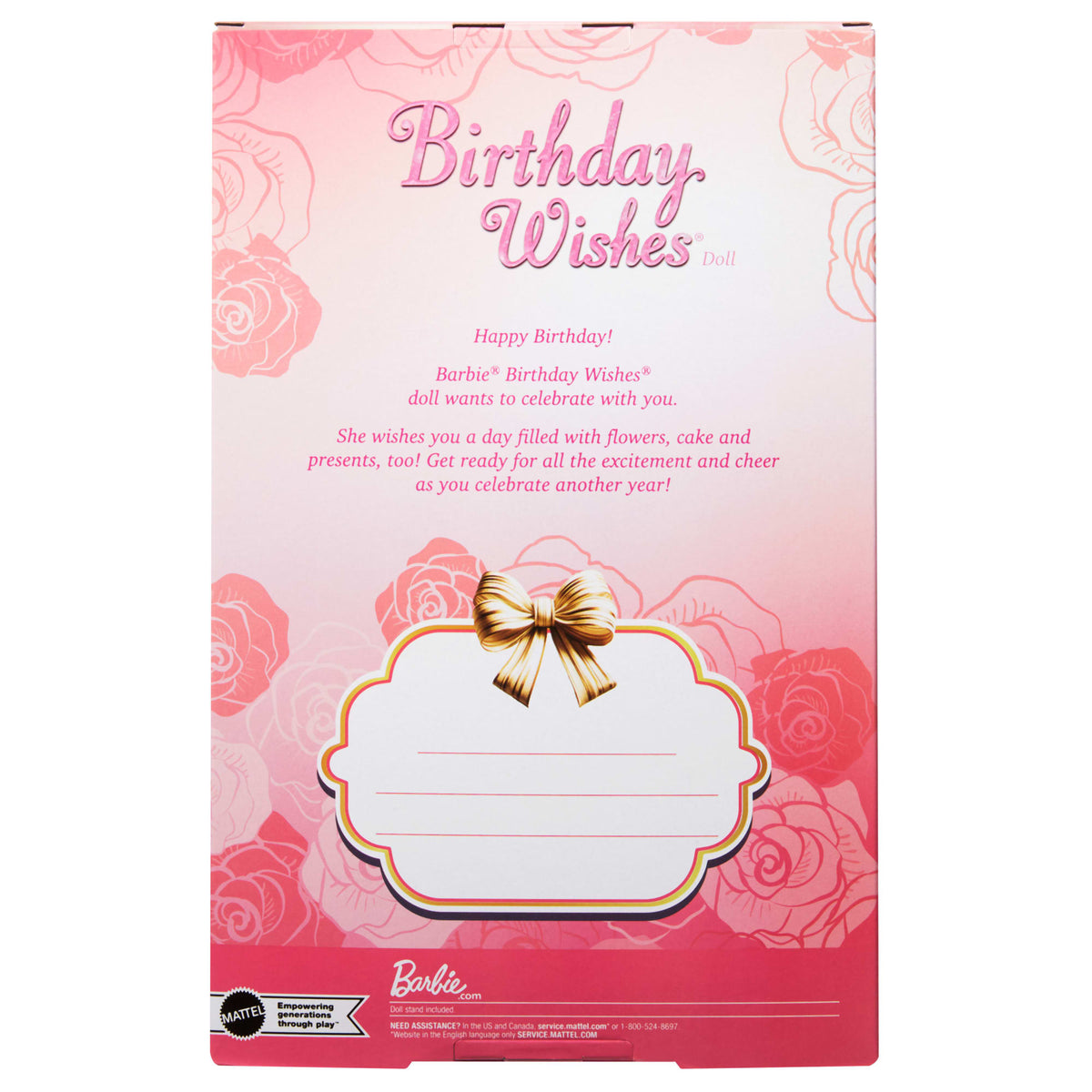 Barbie-Poupée Barbie Joyeux Anniversaire-en Robe Rose Satinée