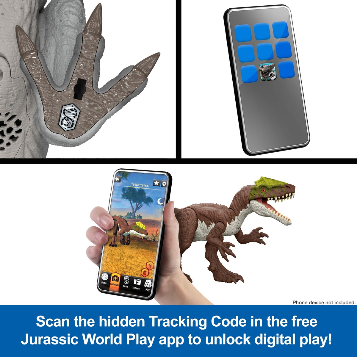 Jurassic World Rebirth Strike Attack Achillobator Dinosaur Toy, Single Strike Action, Authentic & Posable