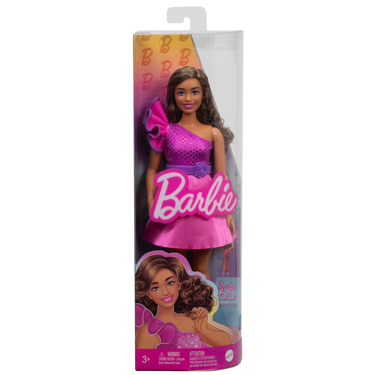 Barbie Fashionista Boneca Vestido Rosa Brilhante