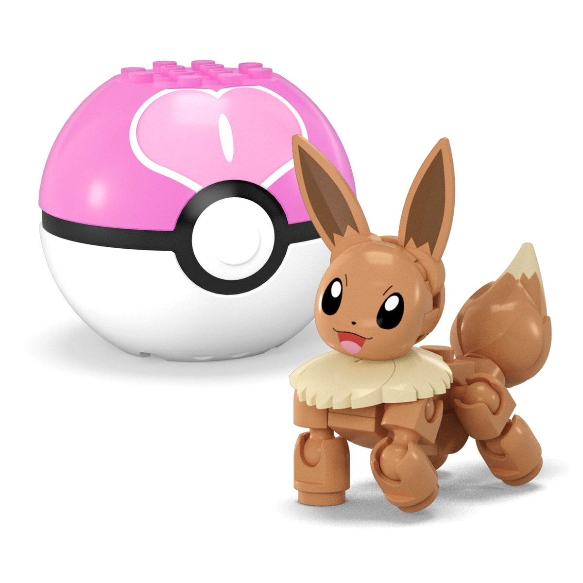 Mega Pokémon Figurines Articulées Salamèche et Évoli, 40Pièces