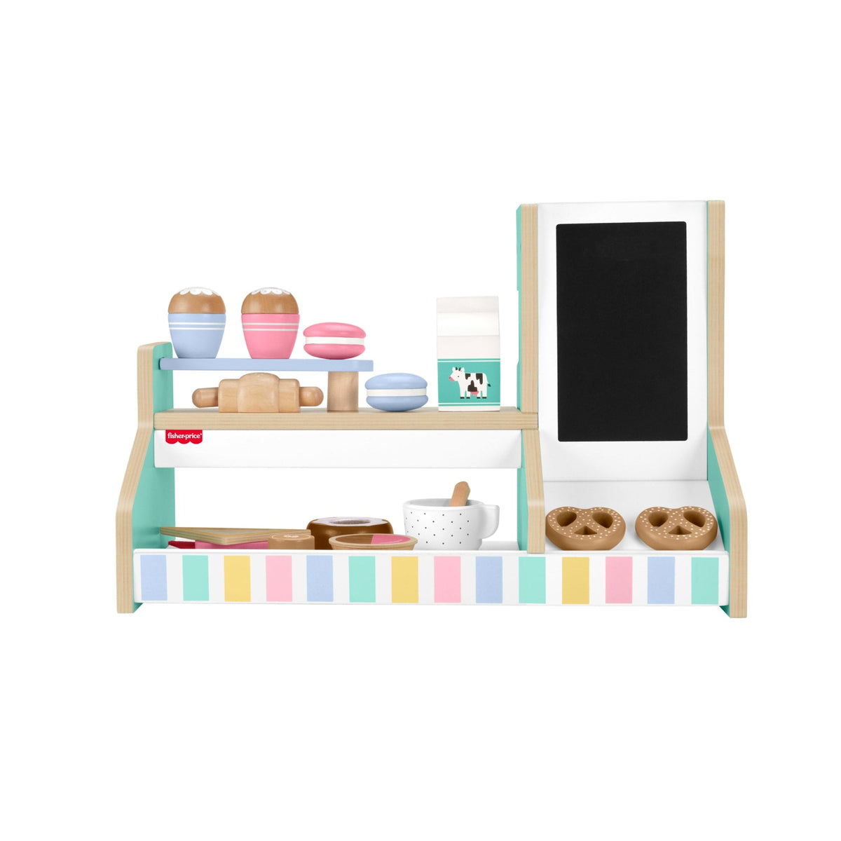 Fisher-Price® Coffret Café en Bois, 20Éléments en Bois