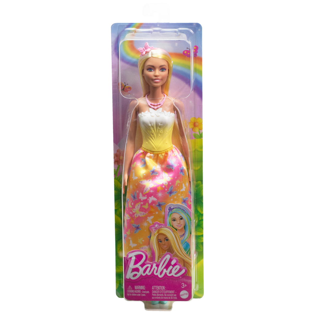 Barbie Fantasía Muñeca Doncella Vestido de Ensueño Amarillo