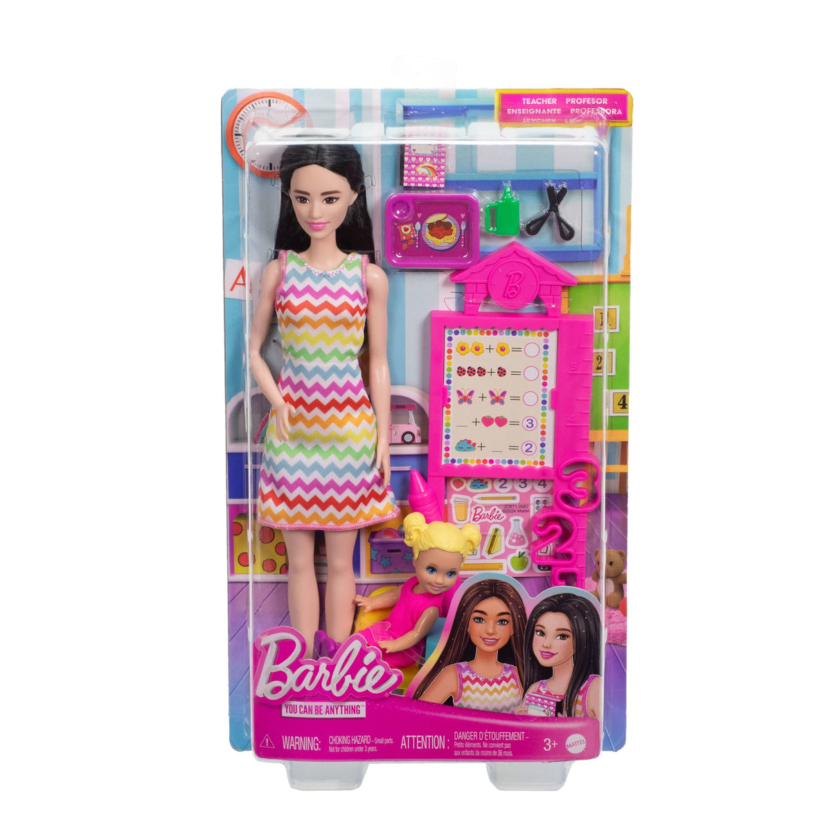 Barbie Poupée enseignante, Blonde, Tout-Petit et Accessoires