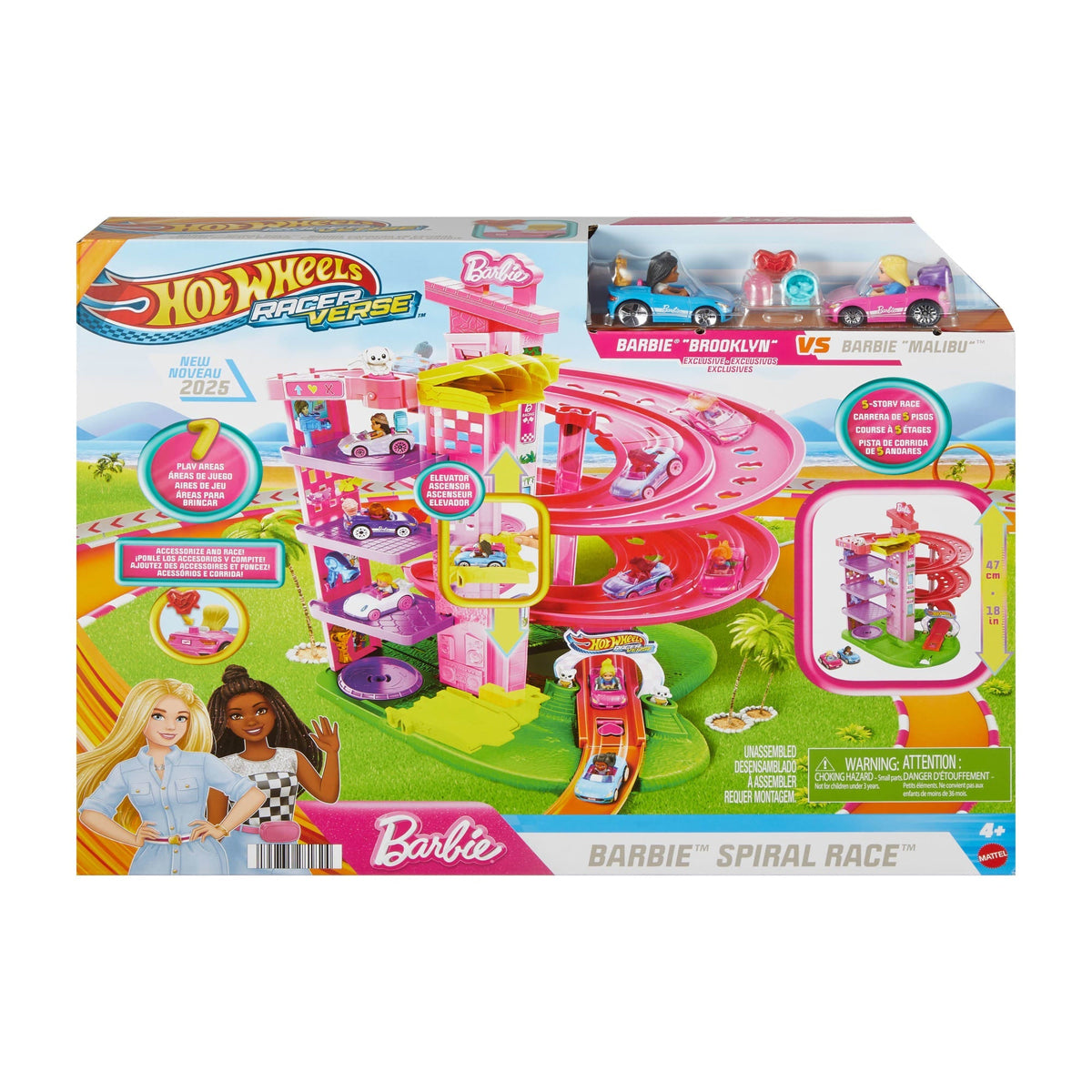 Hot Wheels Racerverse Coffret Piste Course Spirale Barbie