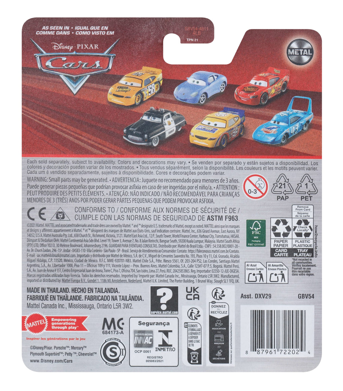 Cars de Disney y Pixar Diecast Vehículo de Juguete Ramón Hidráulico