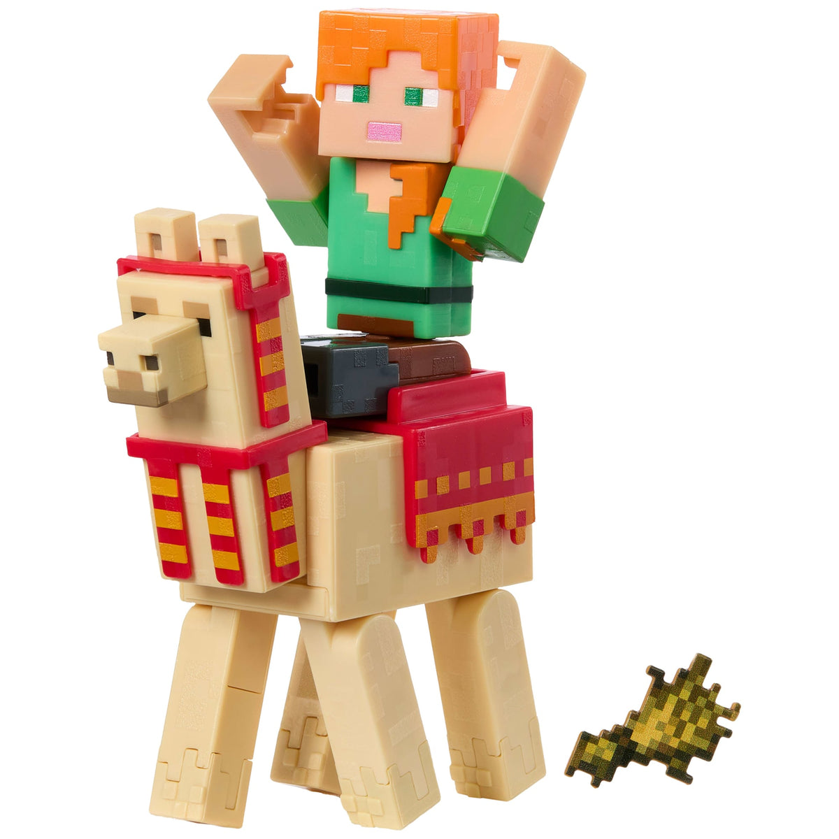 Minecraft Vanilla Figura de Ação Alex e Lhama