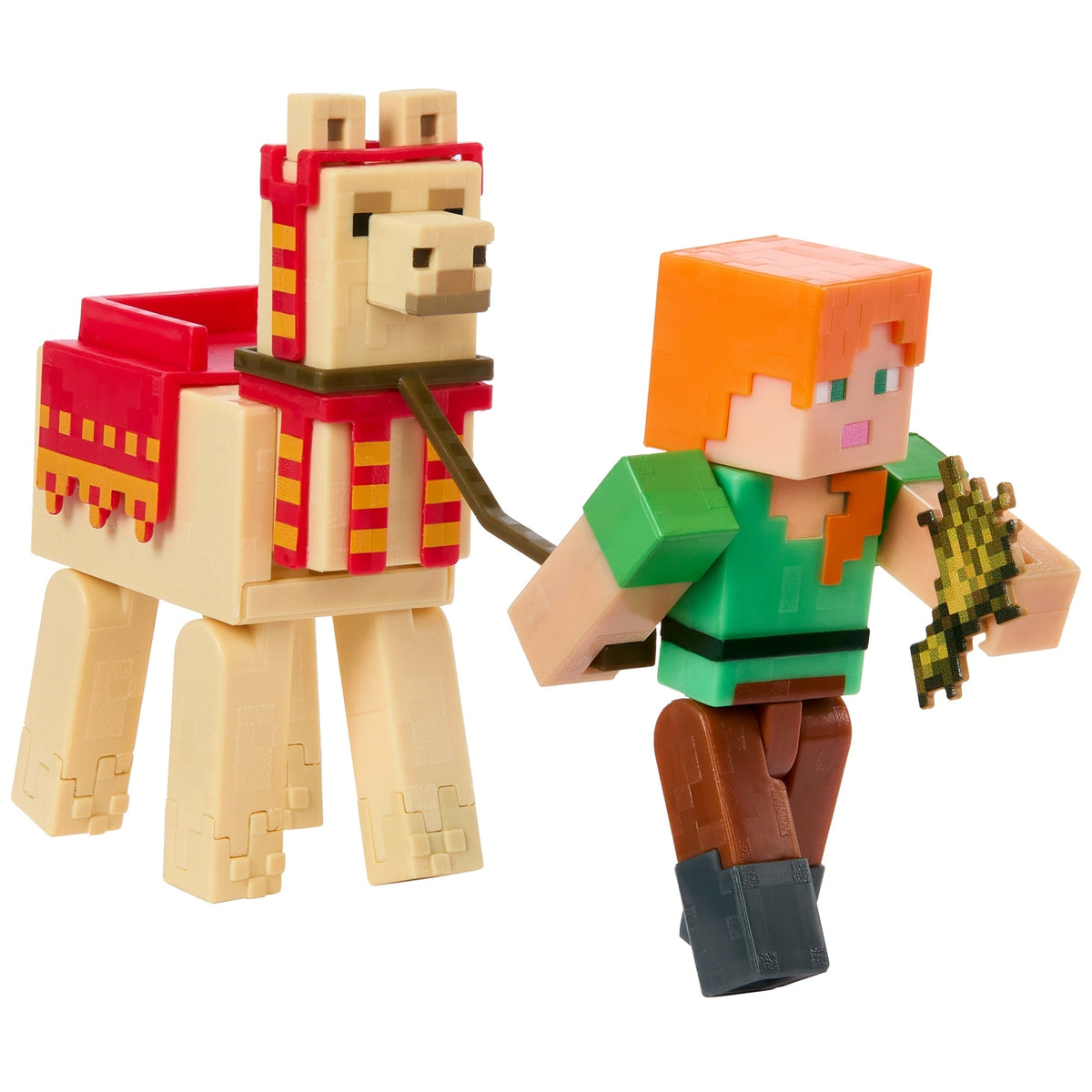 Minecraft Vanilla Figura de Acción Alex y Llama