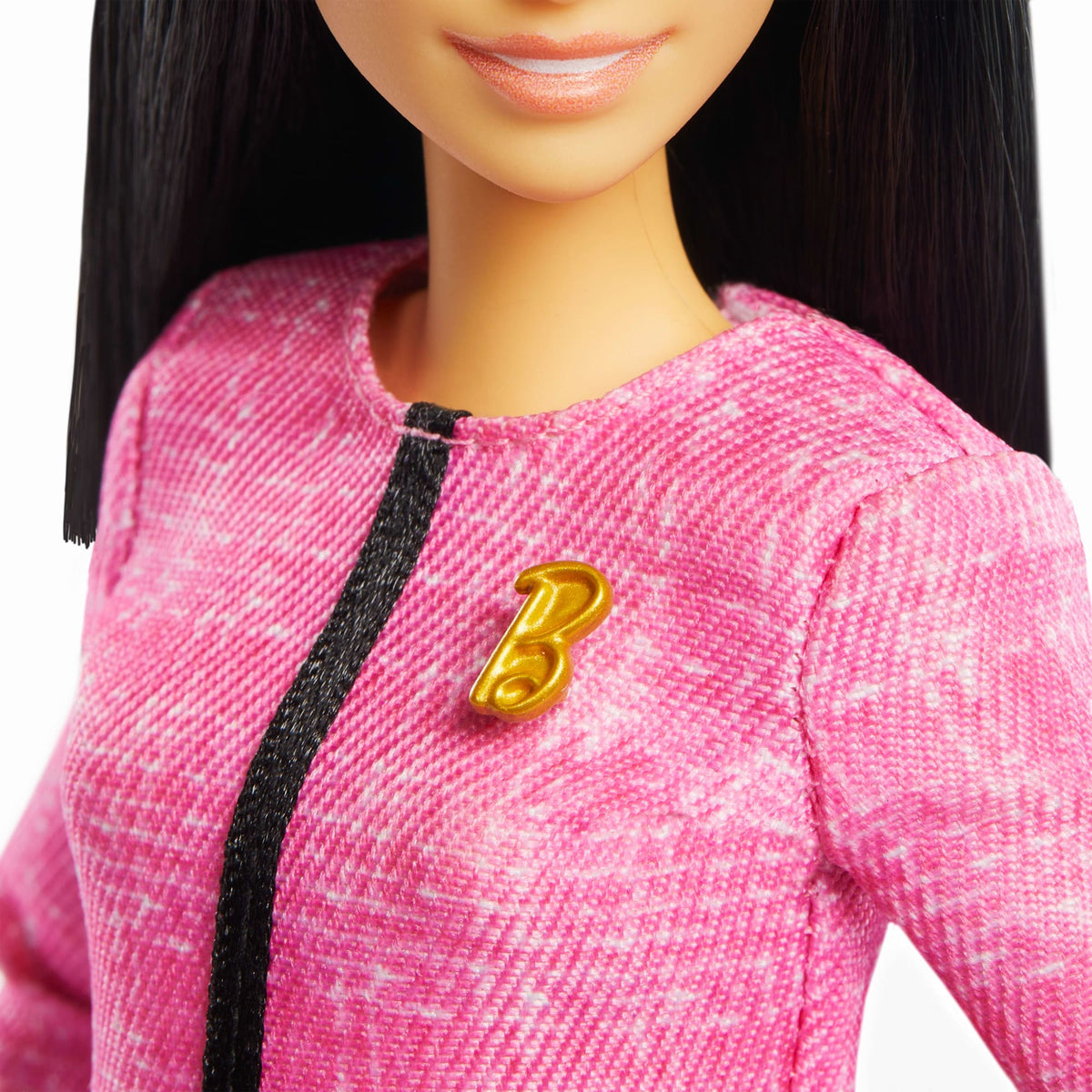 Barbie Future Leader Doll With Black Hair, 2 Golden Bracelets & Pin, Includes Sticker