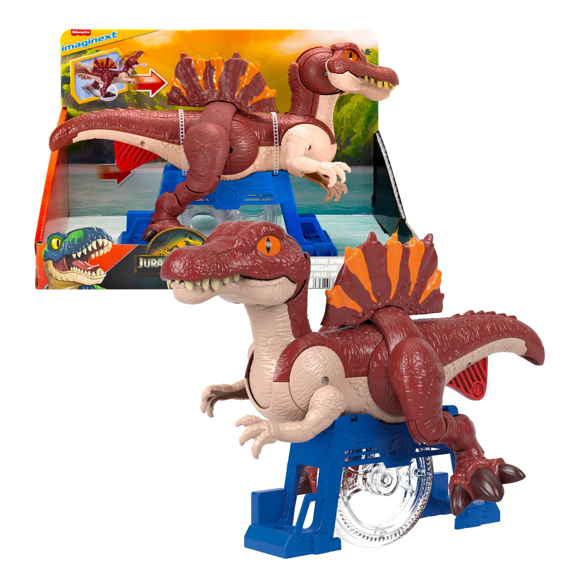Imaginext Jurassic World Dinossauro de Brinquedo Rebirth Spinosaurus Corredor