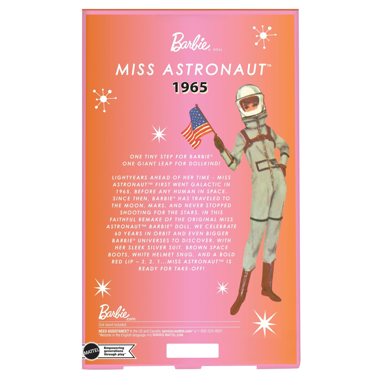 Barbie Signature Miss Astronaut Doll Collectible With Silver Suit, Space Boots, & Helmet Accessory