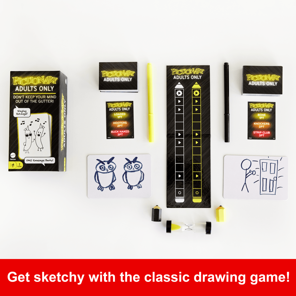 Pictionary Adults Only Party Game For Adults And Game Night, Drawing Game With Silly Sketches