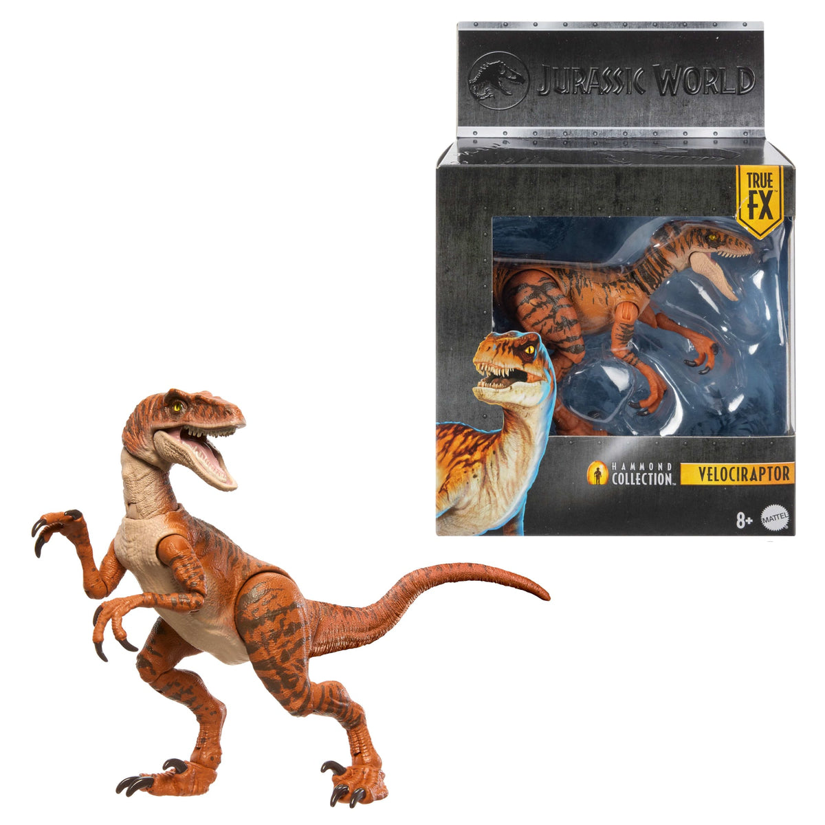 Jurassic World Dinosaurio de Juguete Hammond Collection Paquete con Dinosaurio y Humano