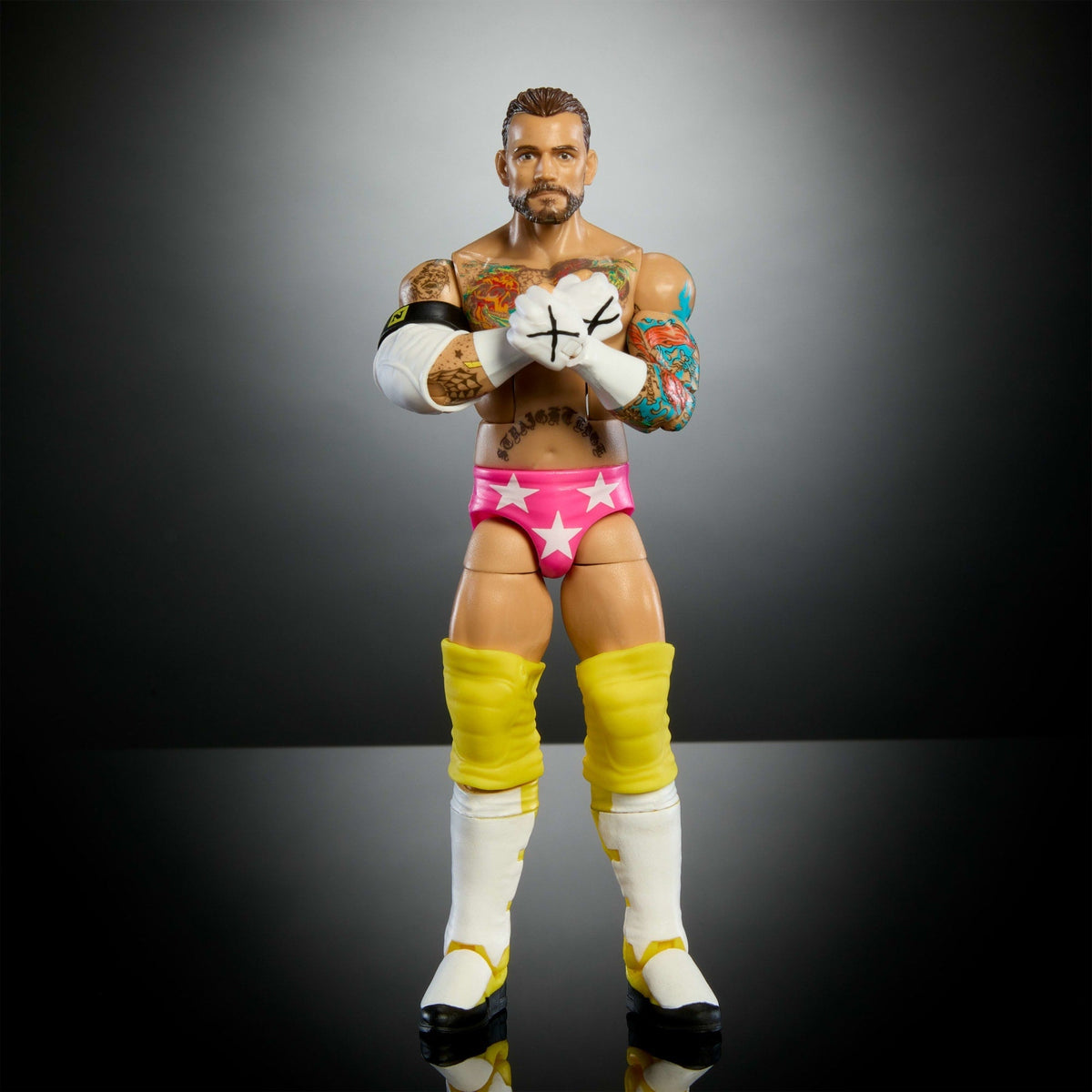WWE Figura de Acción Elite Cm Punk amarillo