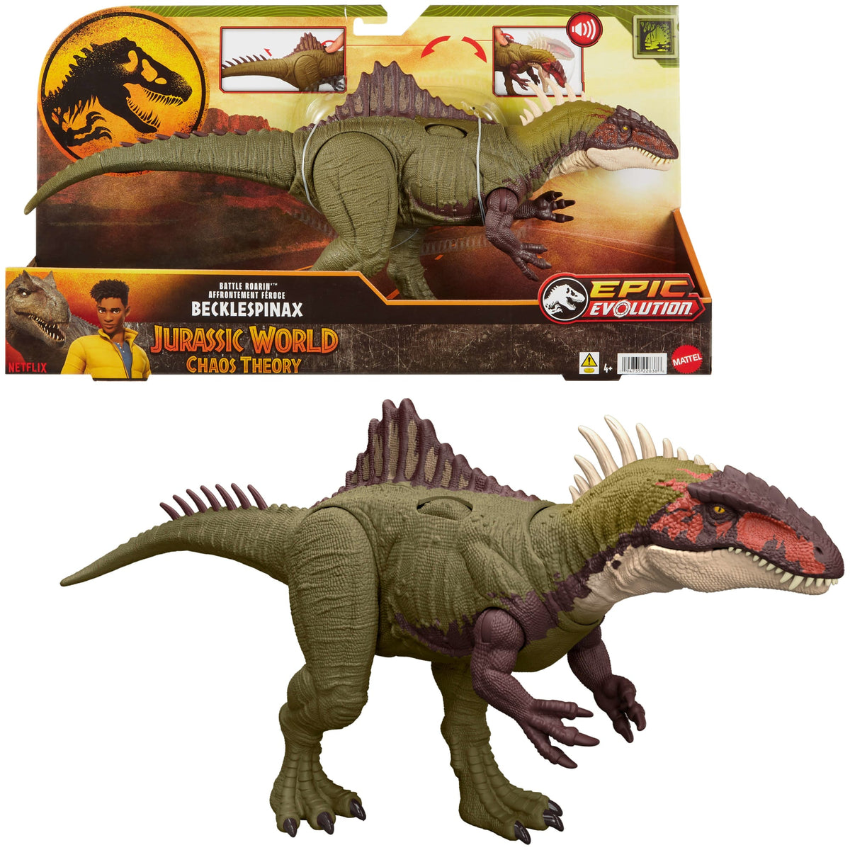 Jurassic World-Affrontement Féroce-Figurine Articulée Becklespinax