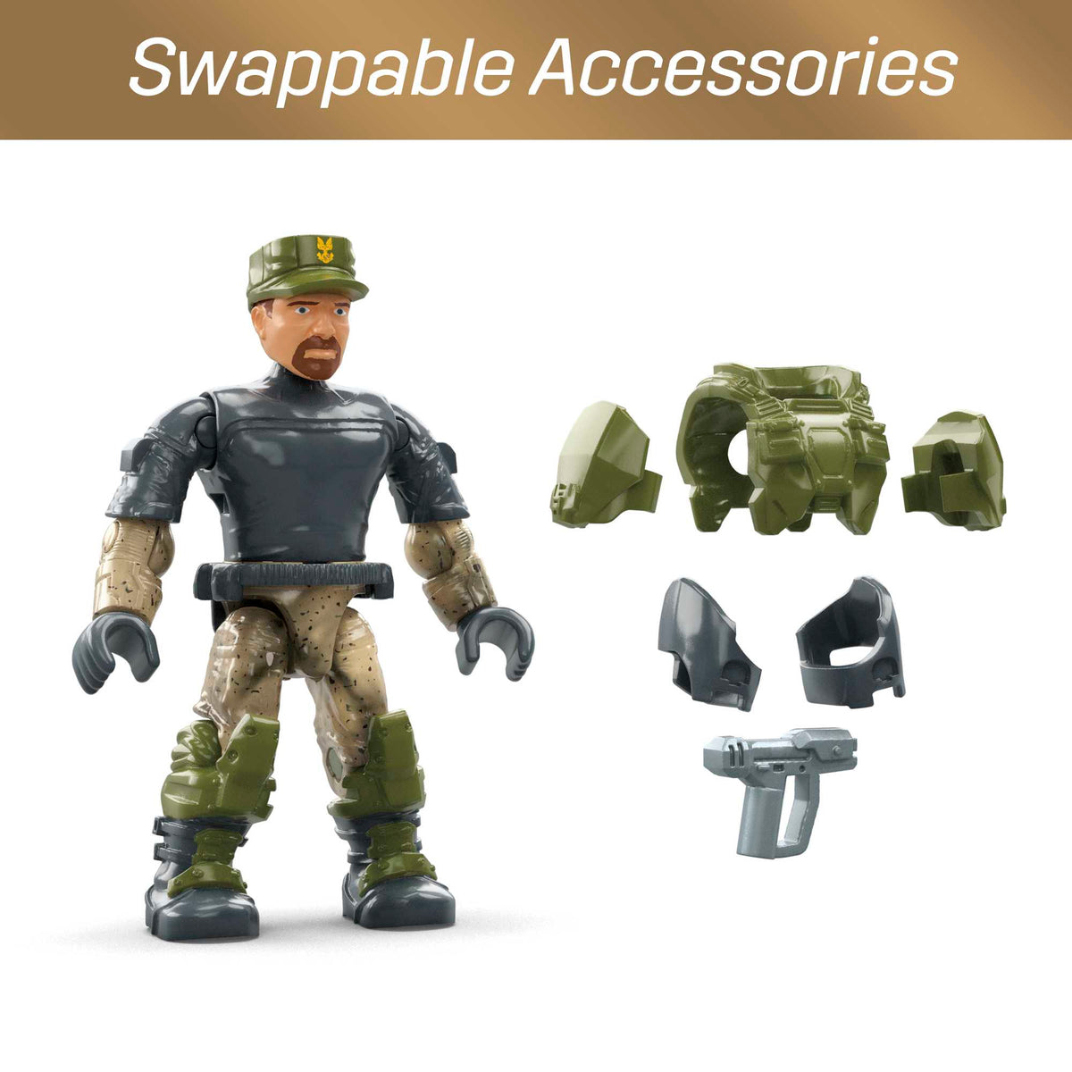 MEGA Halo UNSC Hornet Recon AIrcraft Building Toy With 2 Micro Action Figures (293 Pcs)