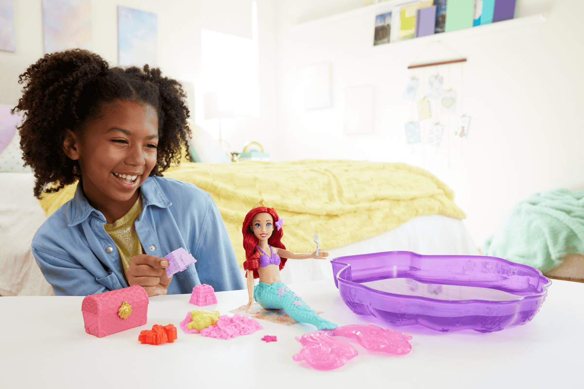 Disney Princess Ariel Doll & Pool Set With Moldable Sand, inspired By Disney The Little Mermaid