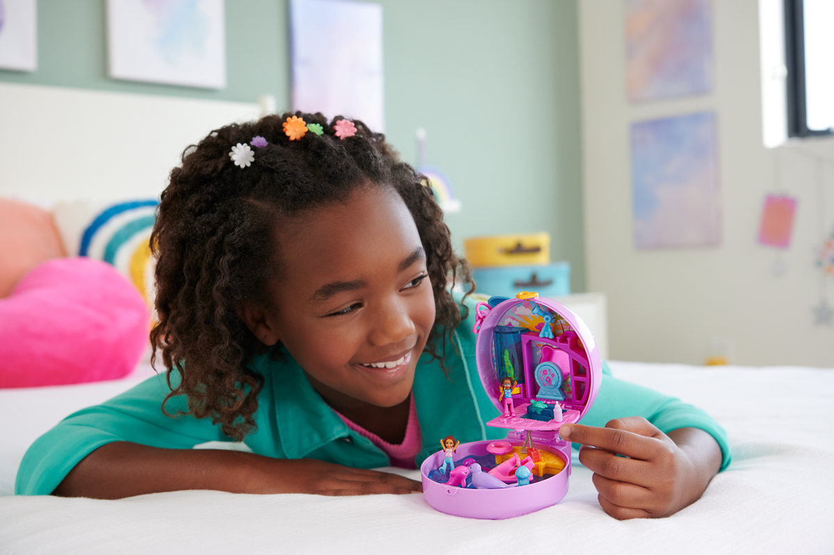 Polly Pocket  Coffret  Sauvetage du Dauphin, 2Micro-Poupées, Anim.