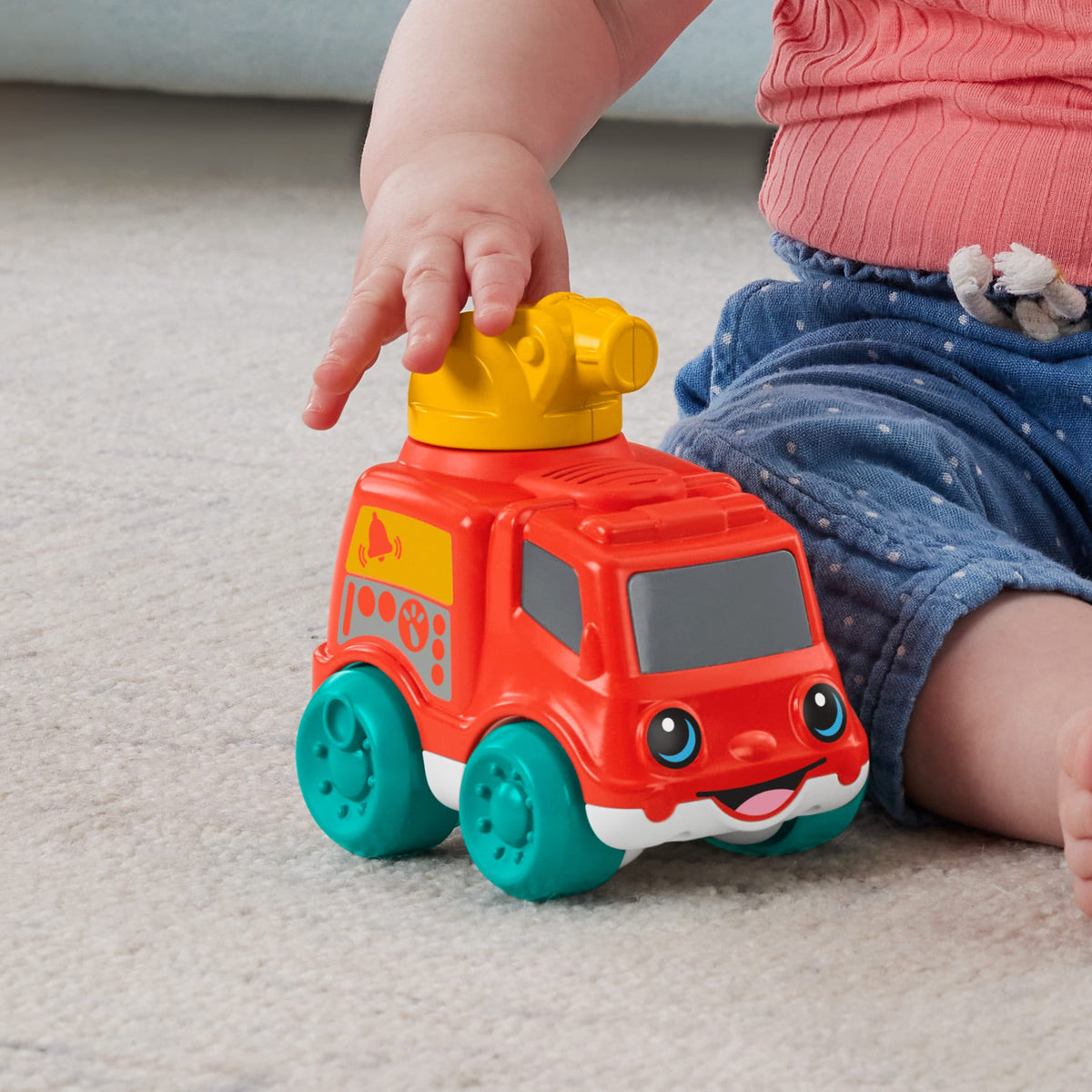 Fisher-Price  Camion de Pompiers Sonore, Jouet à Pousser Pour Bébés