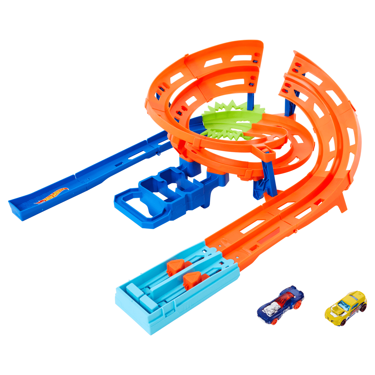 Hot Wheels  Circuit Spirale D’Accélération, 2Véhicules, Échelle1:64