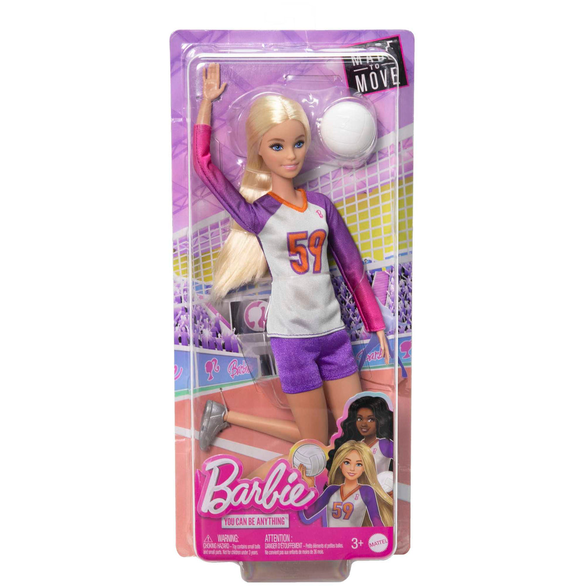 Barbie®-Métiers-Poupée Barbie® Articulée Joueuse de Volleyball