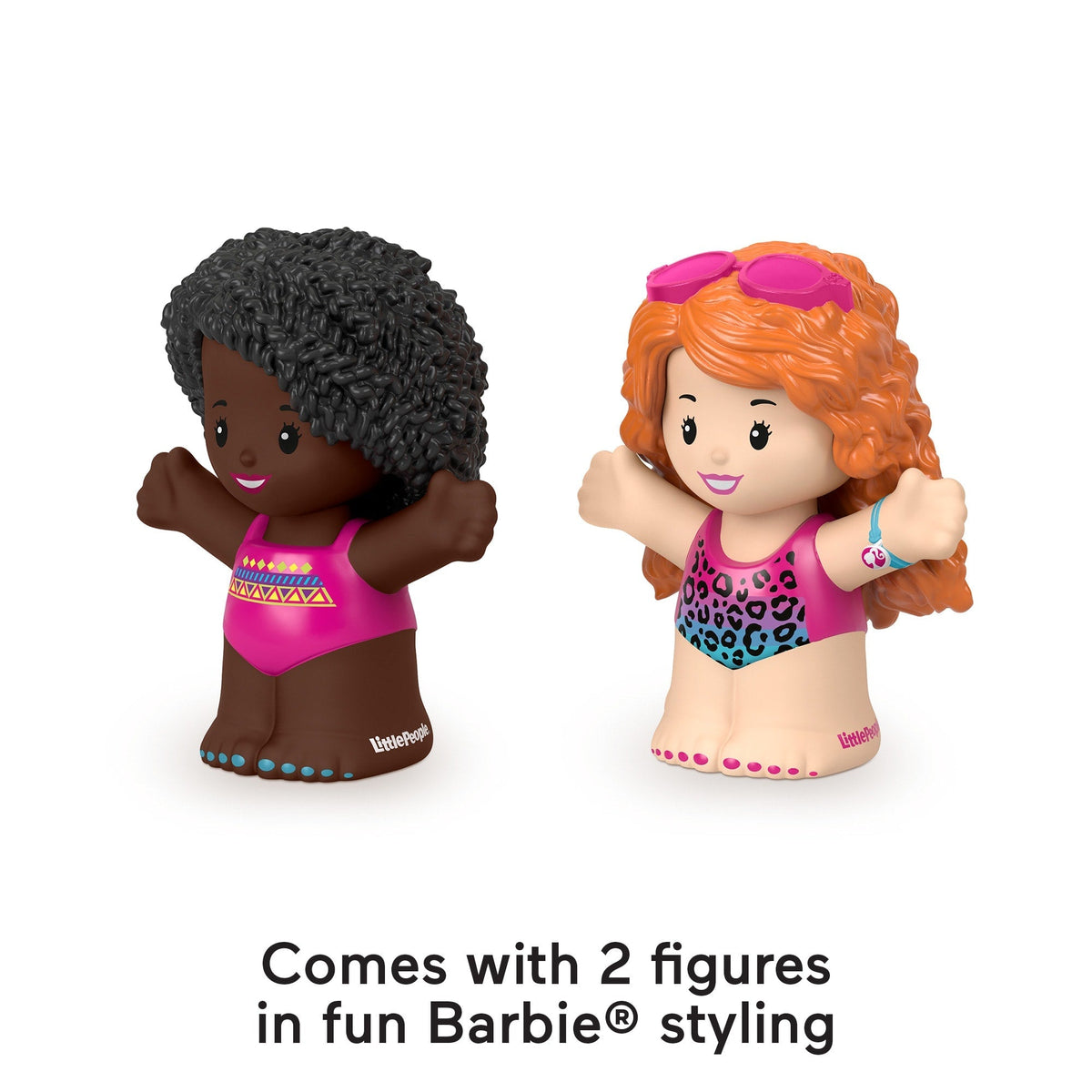 Fisher-Price Little People Barbie Swimming Figure Pack, 2 Characters For Toddlers