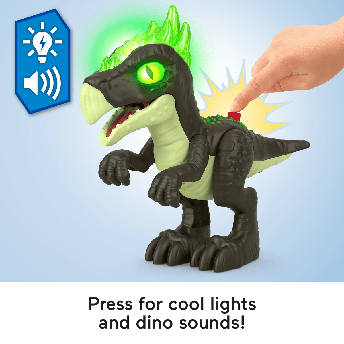 Imaginext Jurassic World Deluxe Dracorex XL 10-Inch Poseable Dinosaur Toy With Lights & Sounds