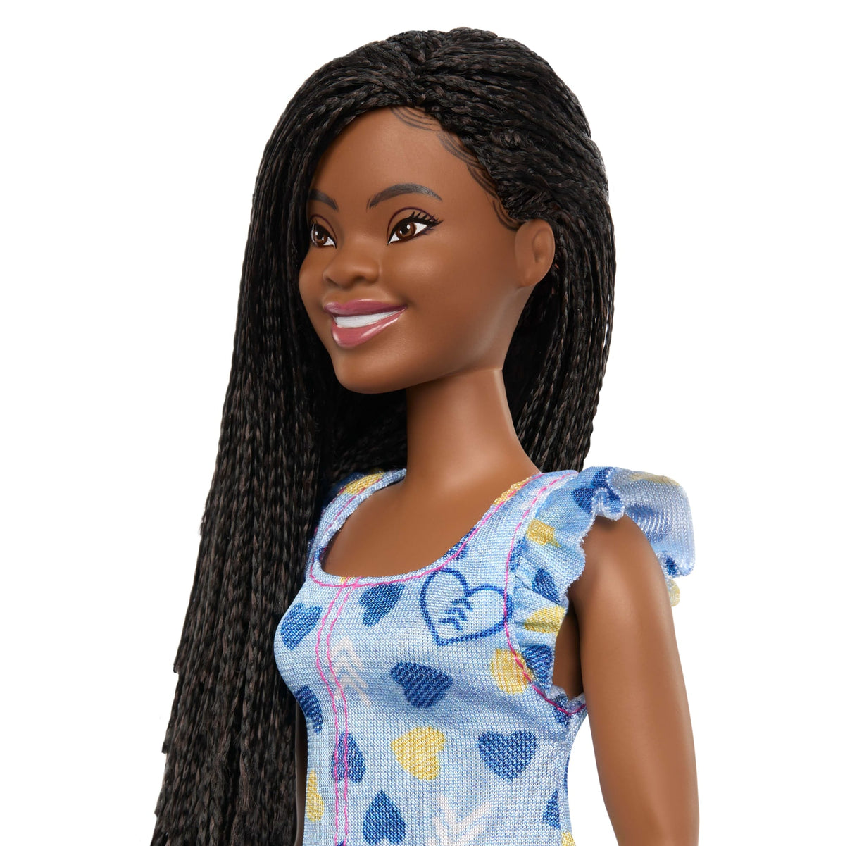 Barbie Fashionistas Doll #229, Doll With Down Syndrome Wearing Heart-Print Dress, Created in Partnership With The National Down Syndrome Society