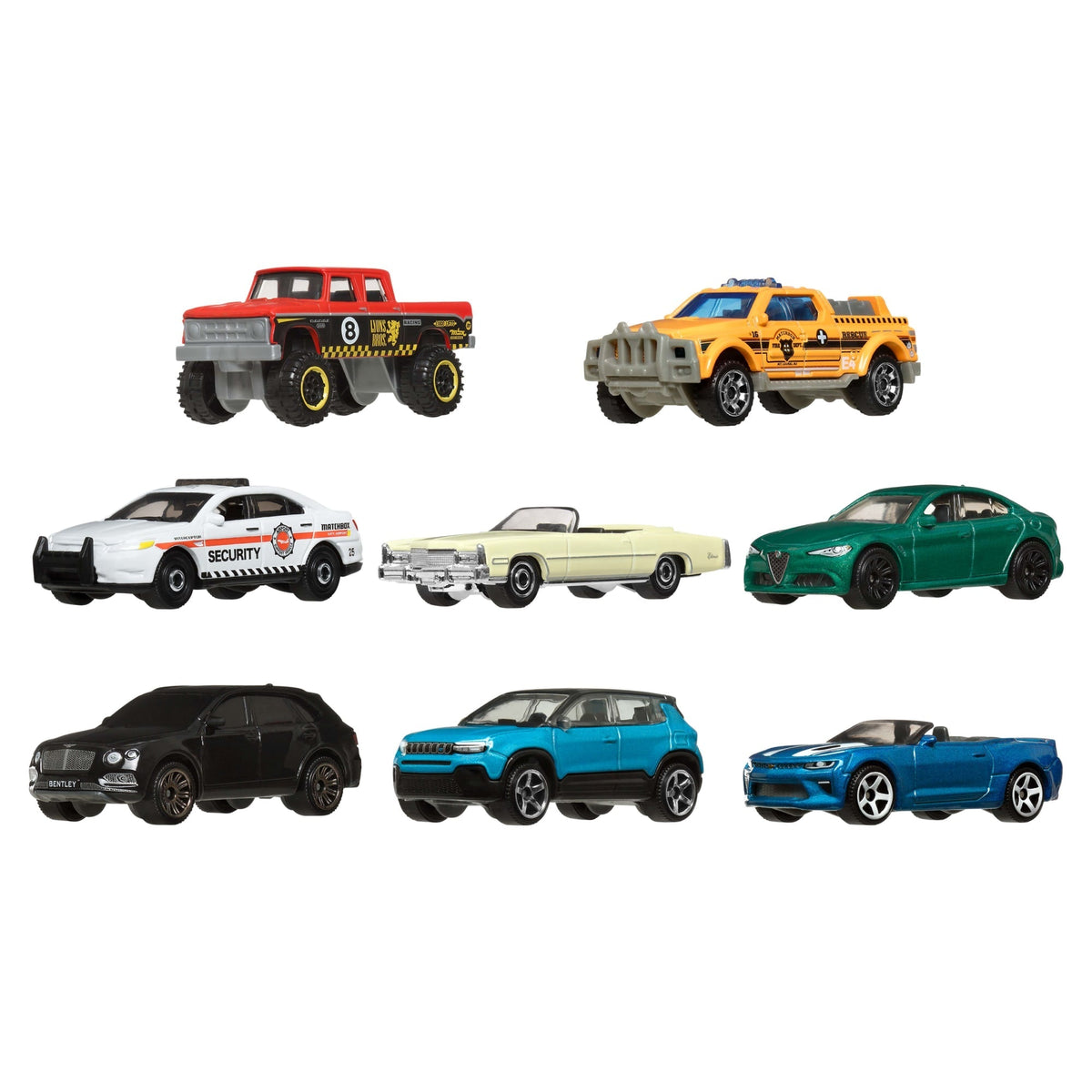Matchbox 1:64 Scale Die-Cast Toy Cars Or Trucks, Set Of 8