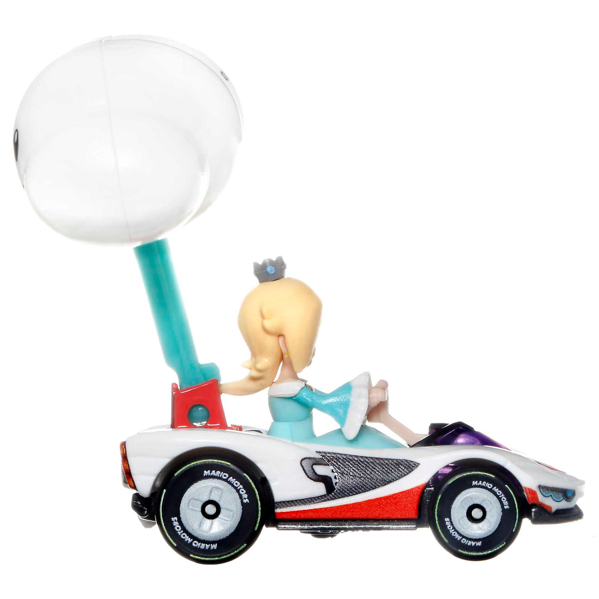 Hot Wheels Mario Kart Veículo de Brinquedo Rosalina P-Wing com Cloud Glider