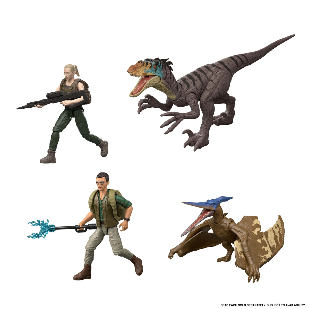Jurassic World Rebirth Dr. Loomis & Pteranodon Figures Pack, Movie Accurate 3.75-Inch Scale