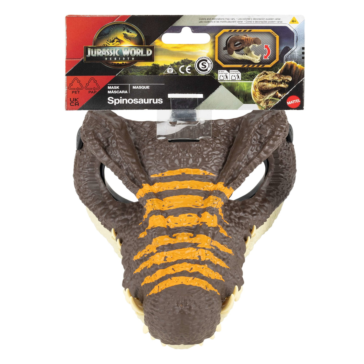 Jurassic World Brinquedo Rebirth Máscara de Dinossauro Spinosaurus
