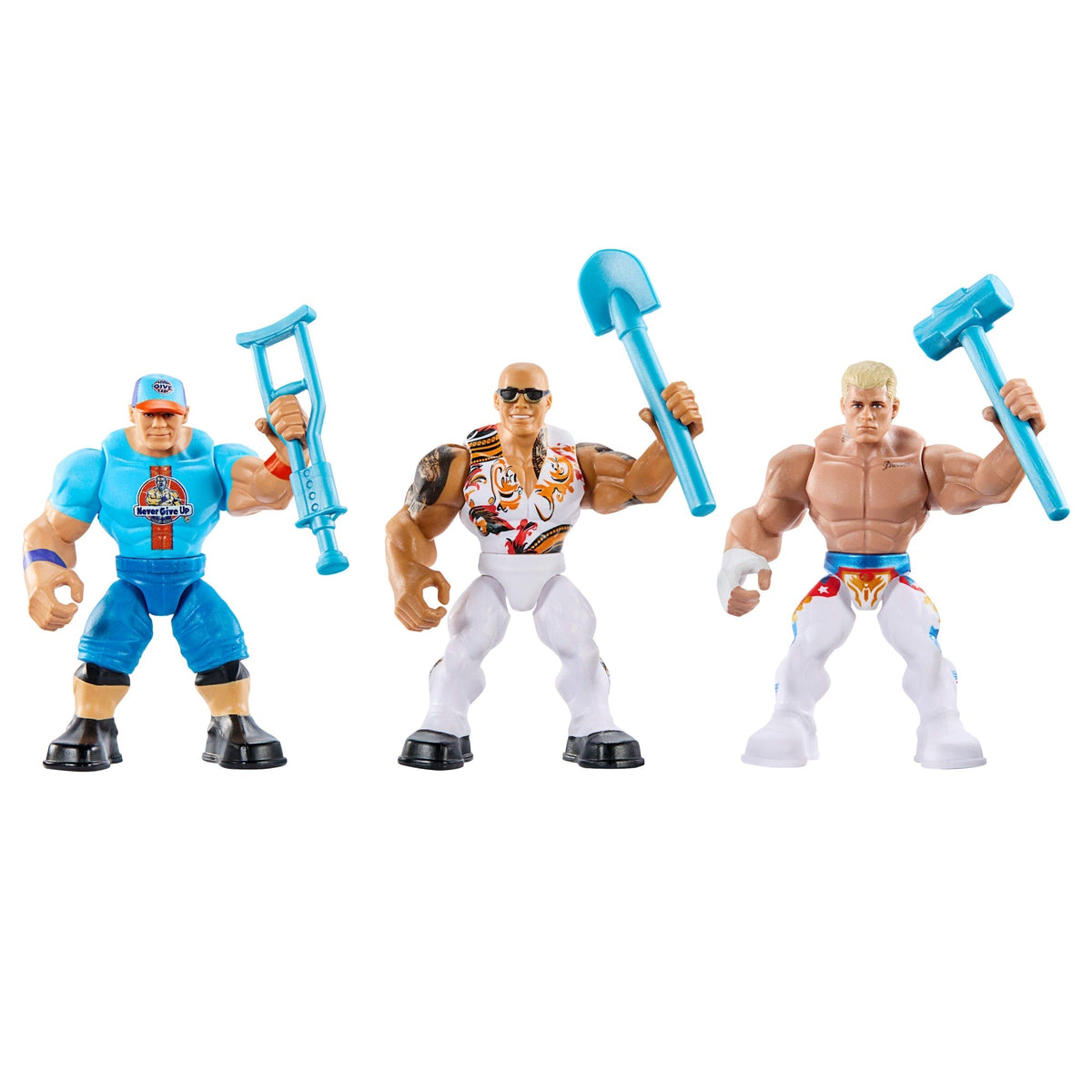 Wwe  Knuckle Crunchers  Coffret de 3Figurines Articulées et Acc.