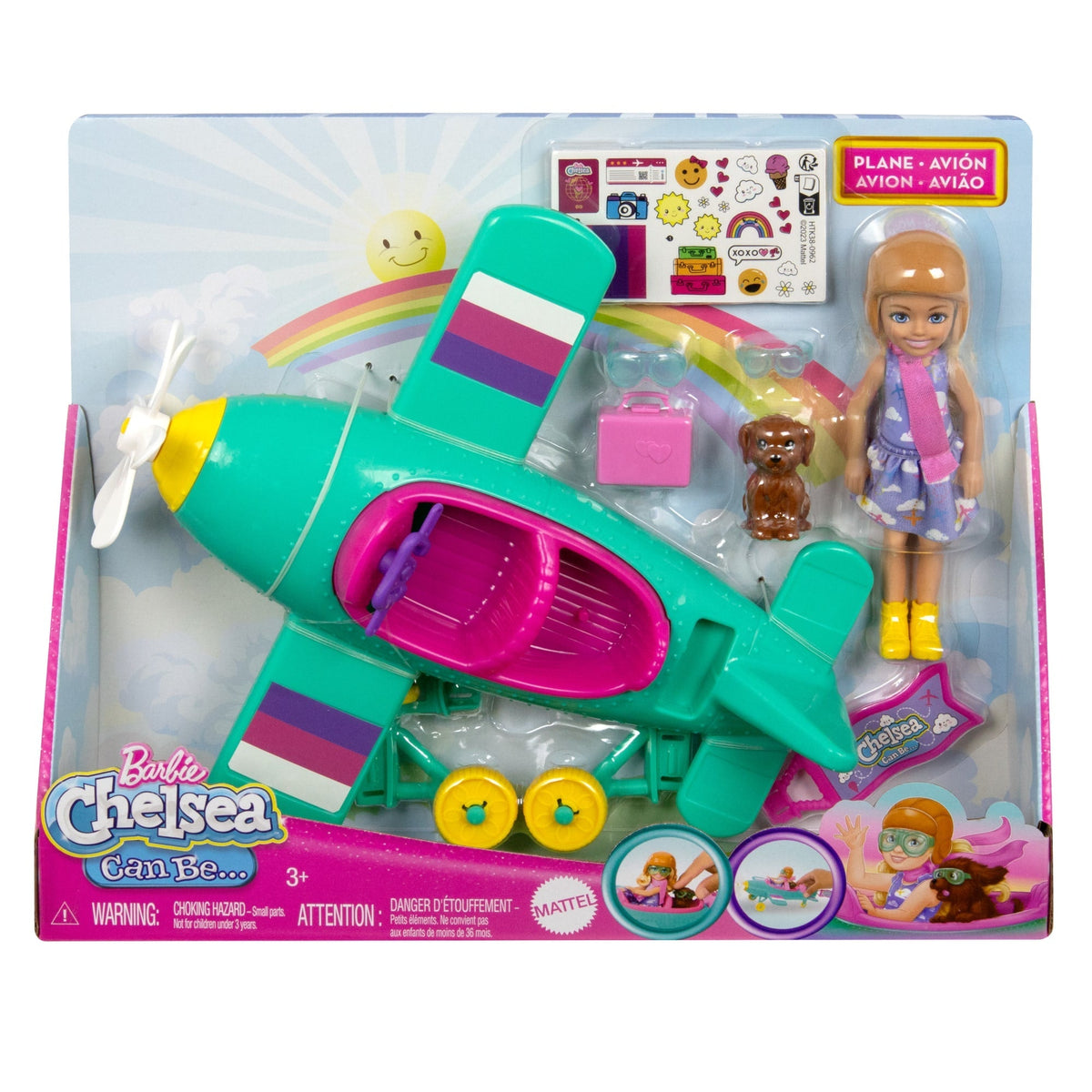 Barbie-Chelsea Can Be…-Avion et Poupée-Coffret Avec Accessoires
