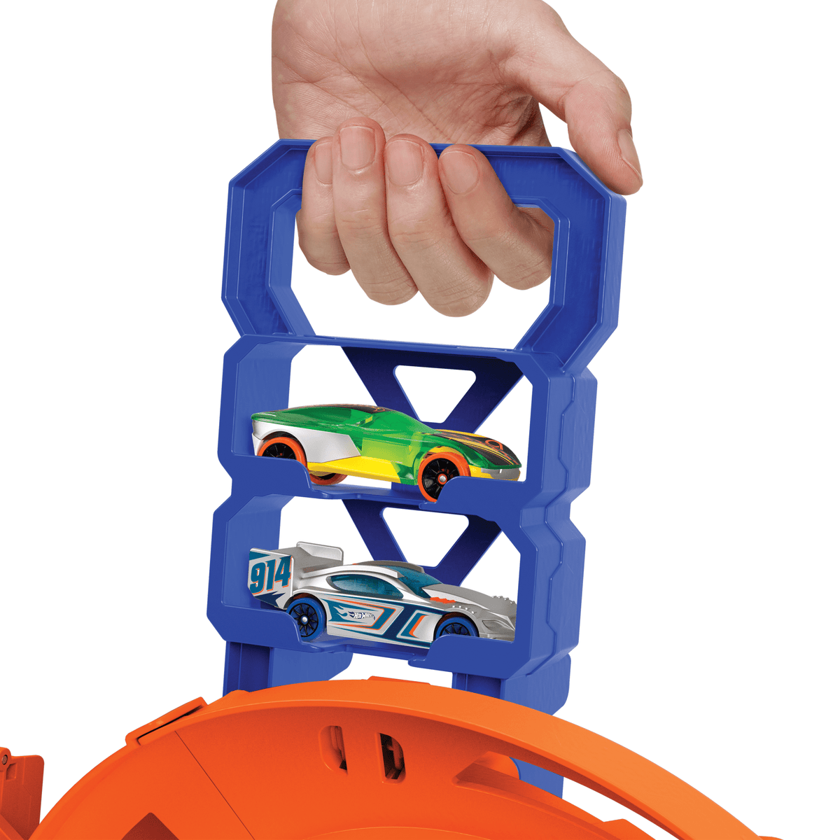 Hot Wheels  Circuit Spirale D’Accélération, 2Véhicules, Échelle1:64