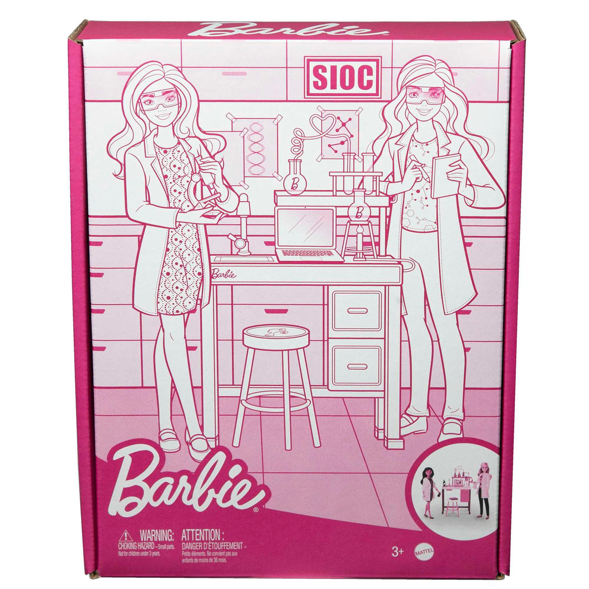 Barbie Science Lab Playset With 2 Dolls, Lab Bench And 10+ Accessories