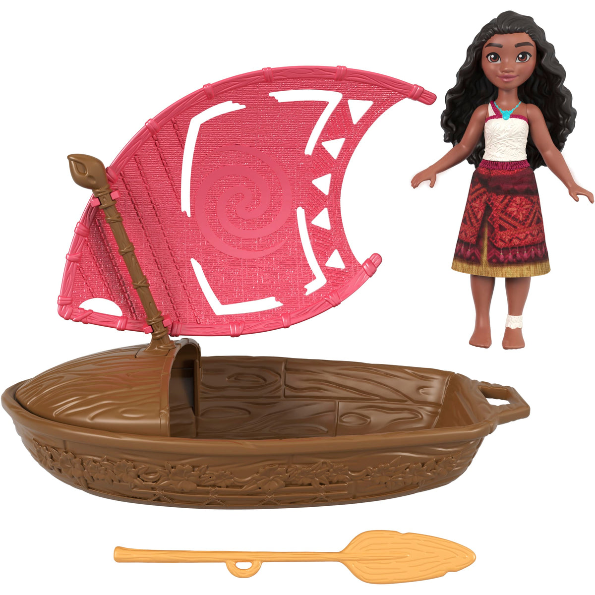 Moana 2 Conjunto de Brinquedo Canoa com Mini Boneca Surpresa e Acessórios