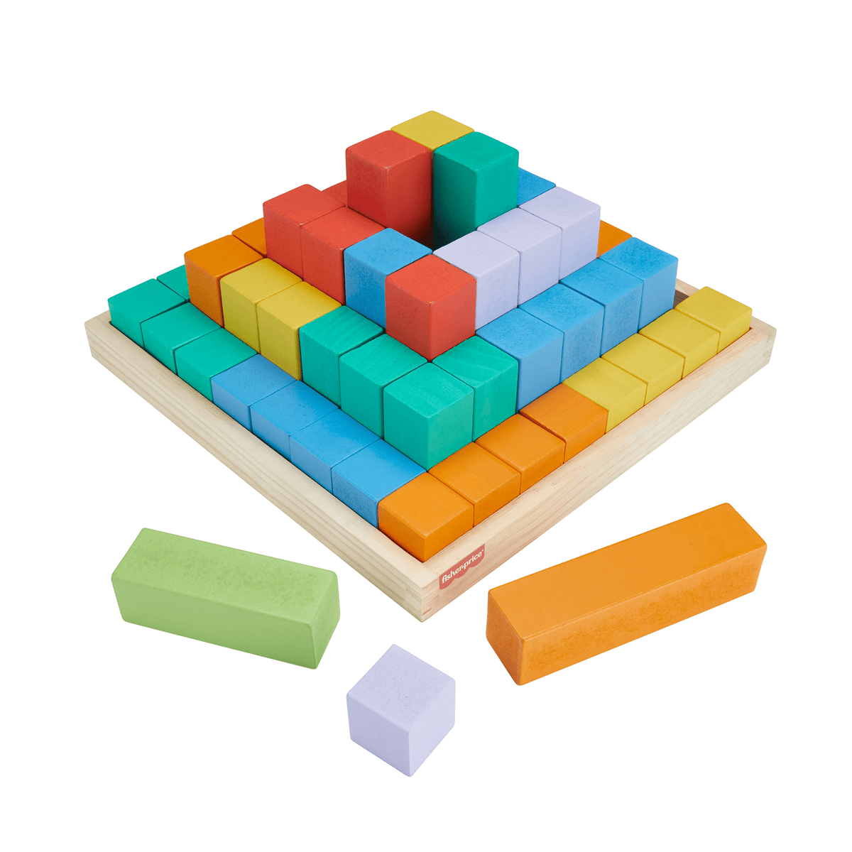 Fisher-Price Juguete para Bebés Pirámide de Bloques de Madera