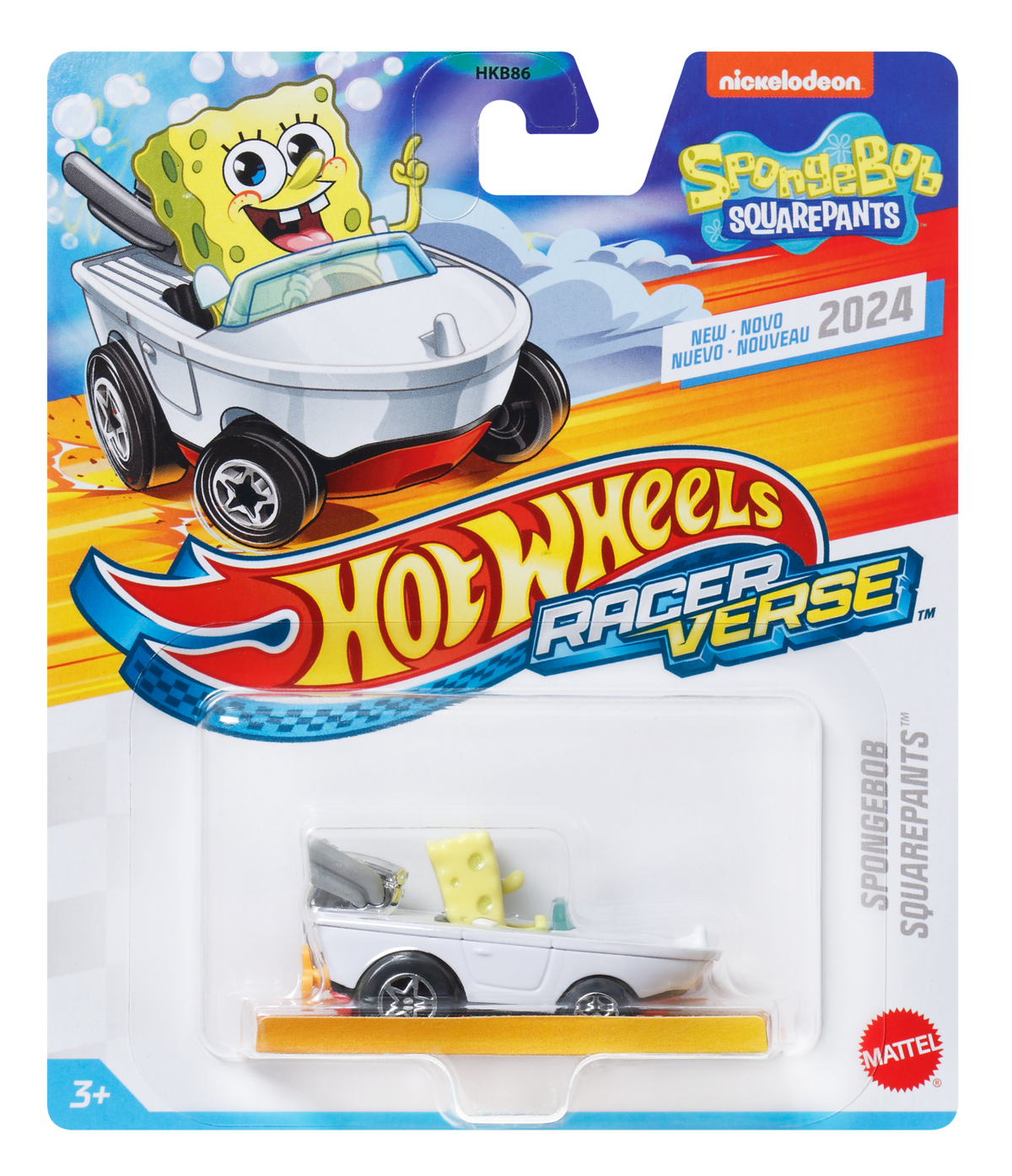 Hot Wheels RacerVerse Vehículo de Juguete Bob Esponja