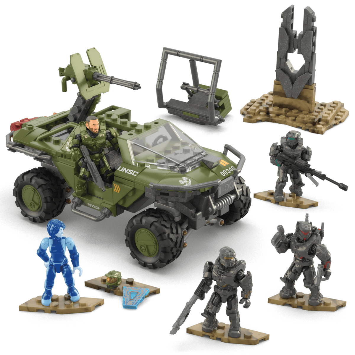 MEGA Halo Juguete de Construcción Warthog del FLEETCOM