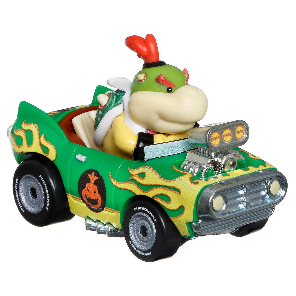 Hot Wheels Mario Kart Vehículo de Juguete Bowser Jr Flame Flyer