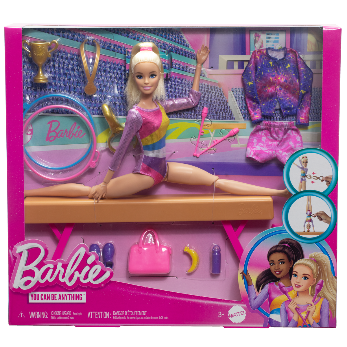 Barbie Profissões Conjunto de Brinquedo Ginasta Cabelo Loiro