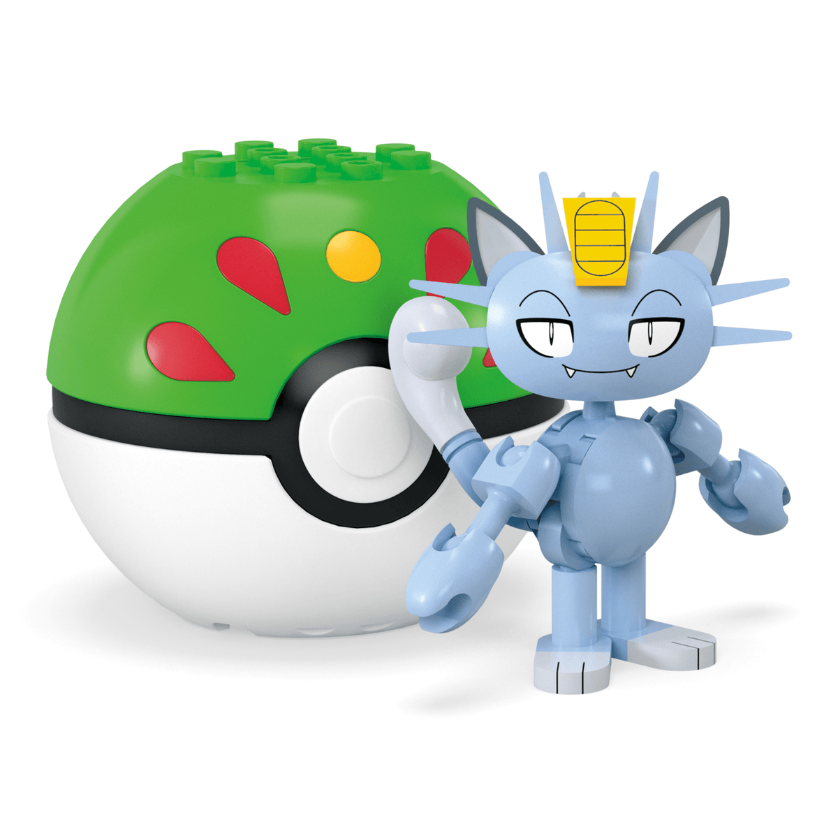 Mega  Pokémon  Figurine Articulée  Miaouss D’Alola, 28Pièces