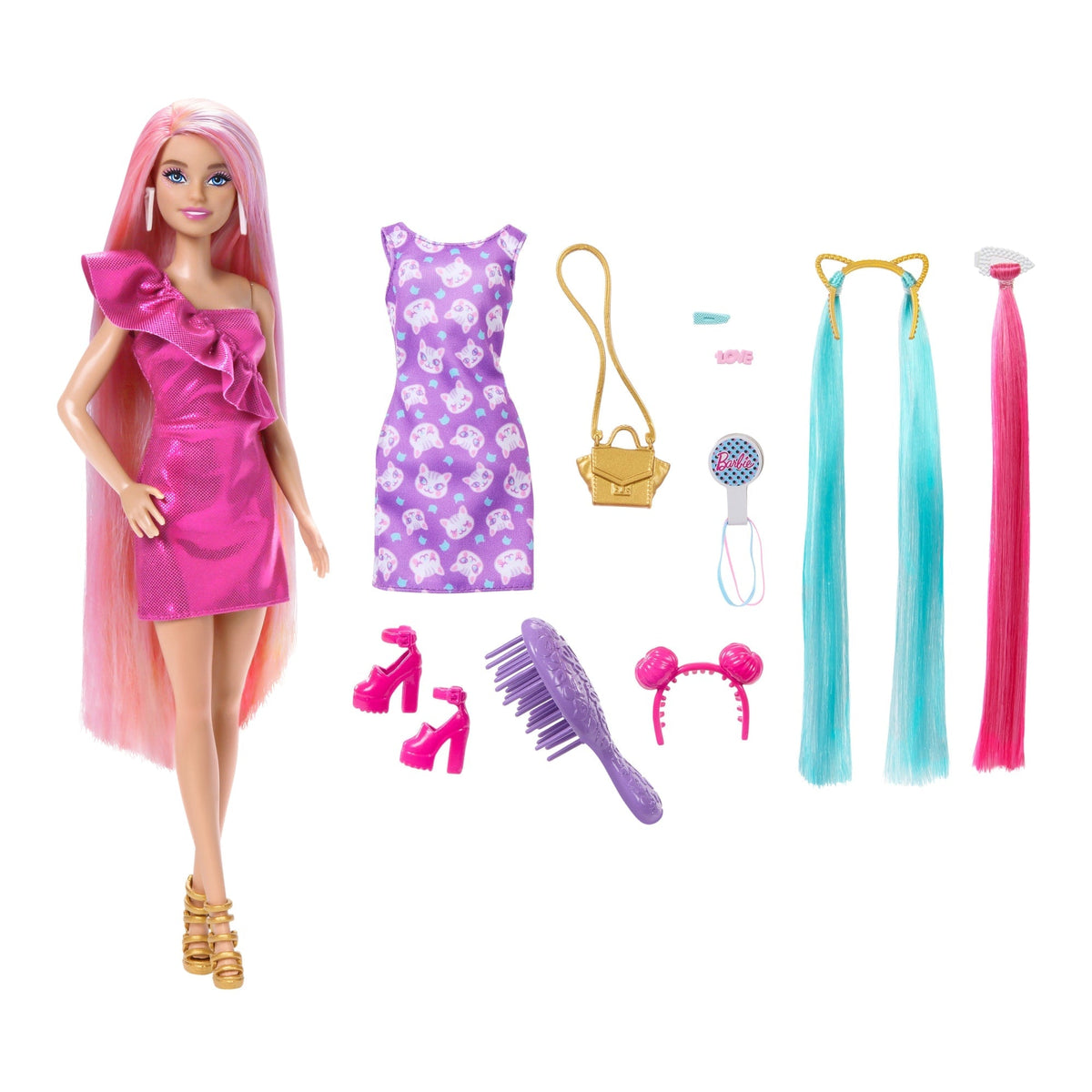 Barbie®-Fun&Fancyhair-Poupée Blonde et Accessoires de Coiffure