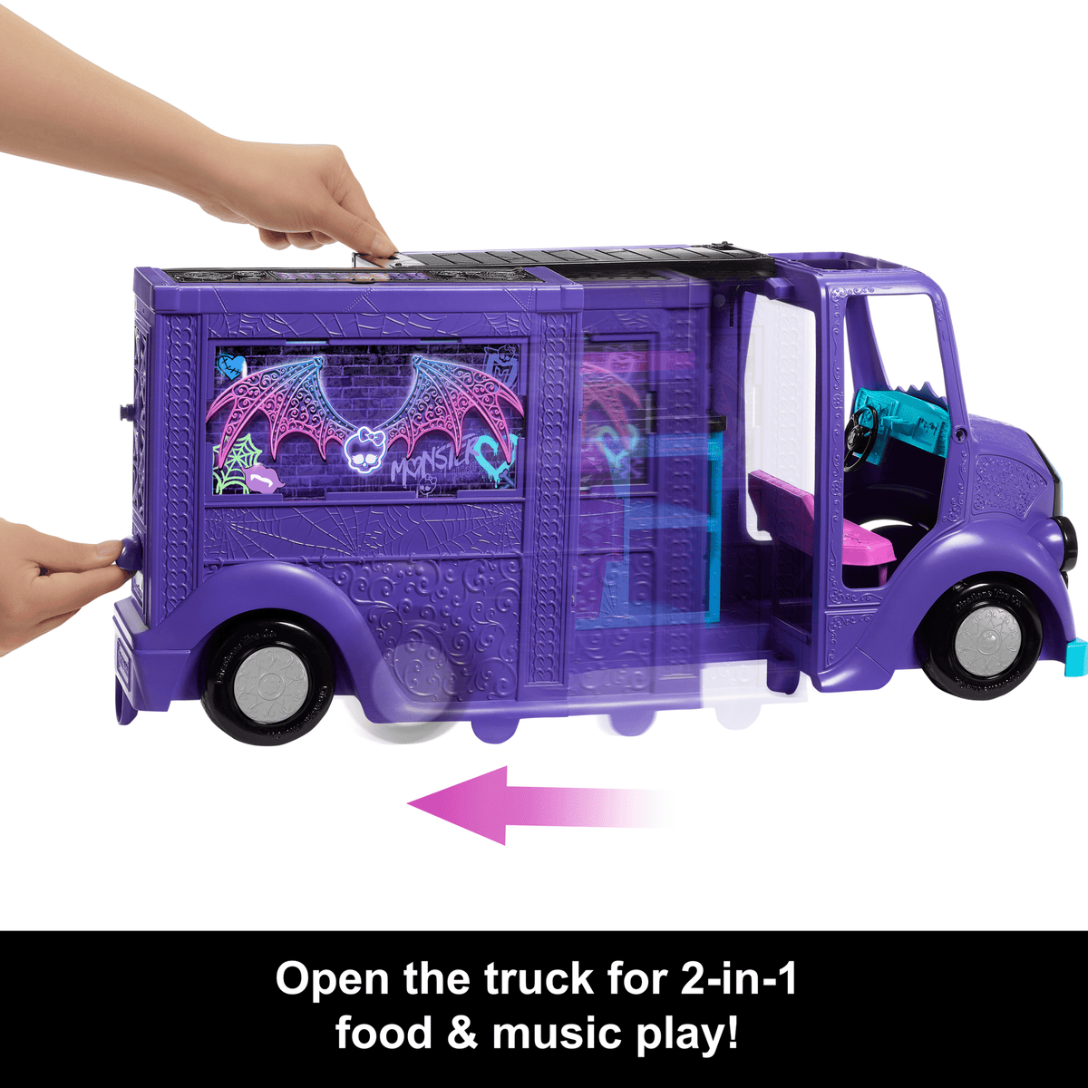 Monster High Draculaura Doll And Fangtastic Rockin’ Food Truck Playset With 13+ Themed Accessoriescessories