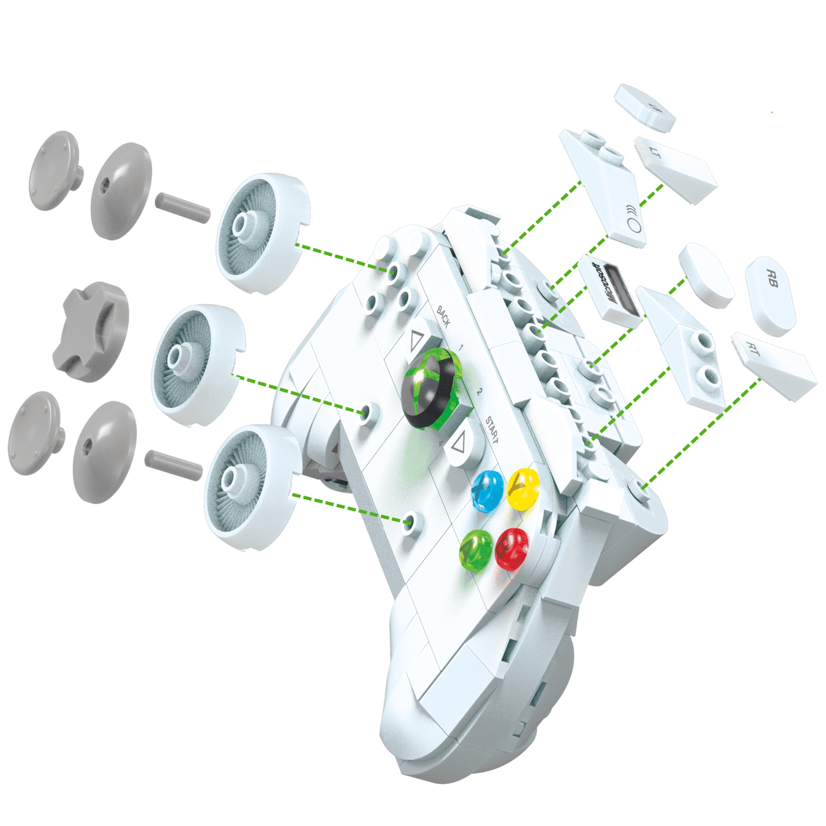 Mega  Xbox360 de Microsoft  Réplique de Coll., Voyants (1342 Pces)