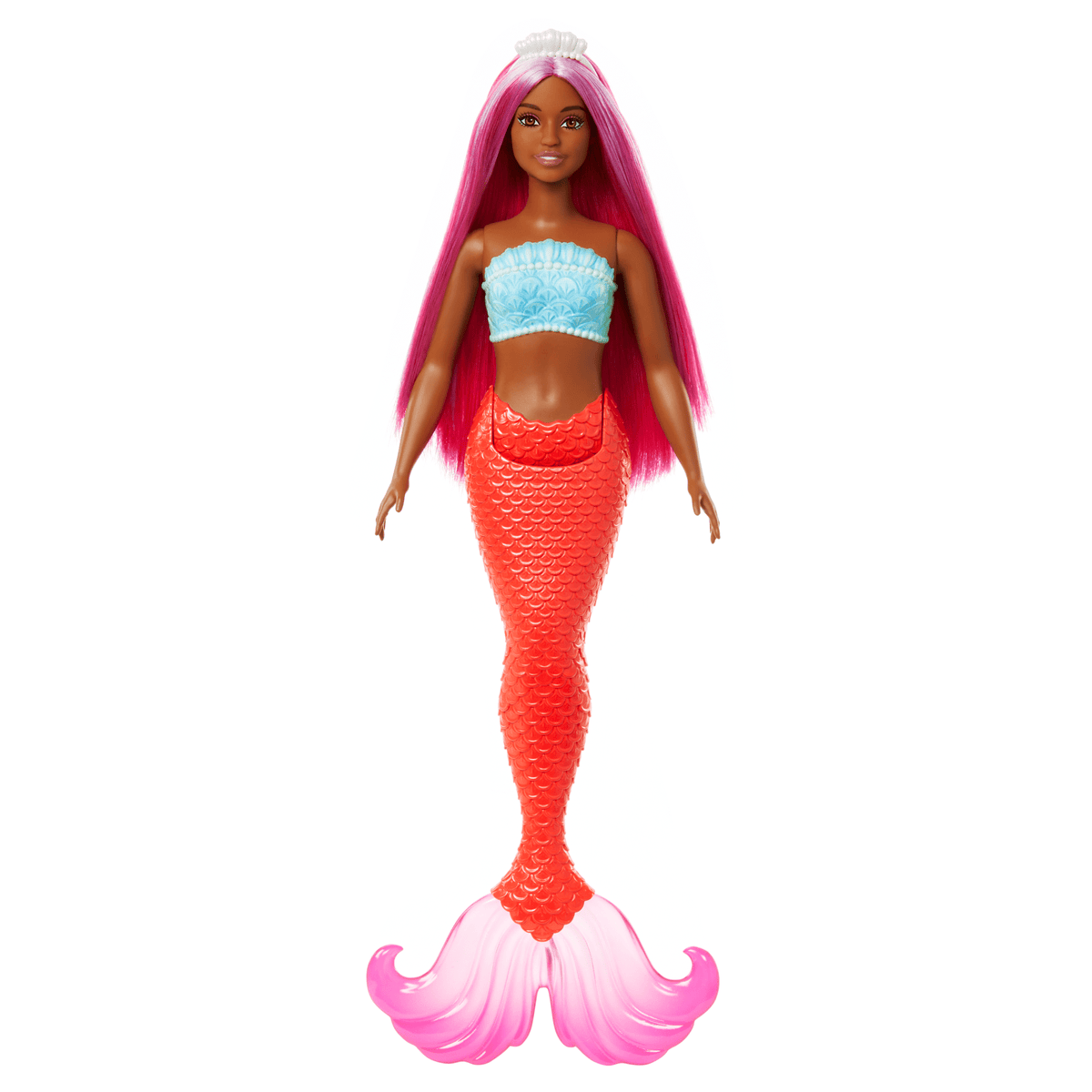 Barbie Fantasía Muñeca Sirena Cabello Rosa