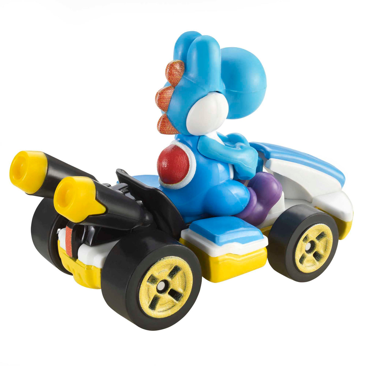 Hot Wheels Mario Kart Vehículo de Juguete Yoshi Azul Claro Estándar Kart