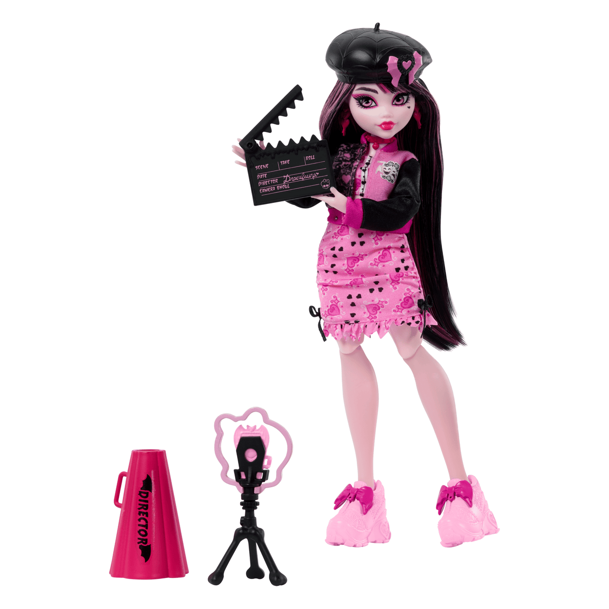 Monster High Fearbook Draculaura Fashion Doll With Jacket, Yearbook, And Movie Club Accessories