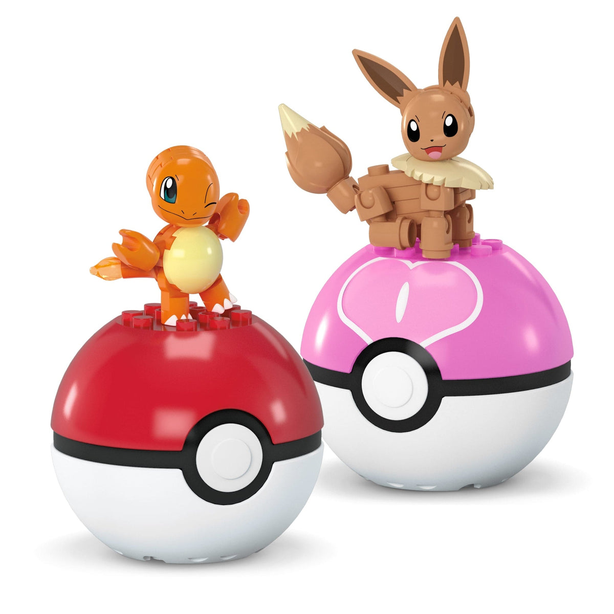 MEGA Pokémon Jogo de Construção Pokébola Eevee & Charmander